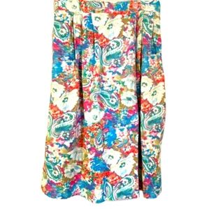 Vintage Liz Baker Floral Print Skirt